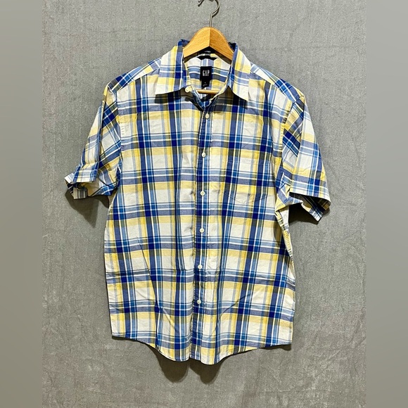 GAP Other - GAP Men's Blue and Yellow Checkered Shirt